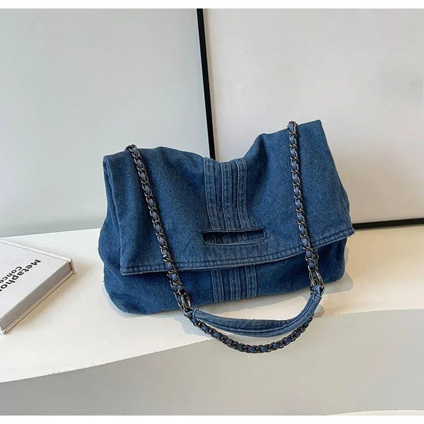 Sac épaule denim élégant